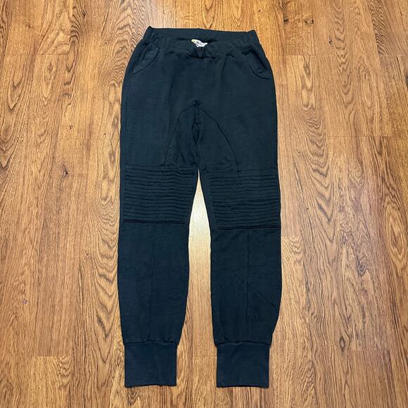 Aviator Nation Black sweatpants size L FLAWS elastic waist